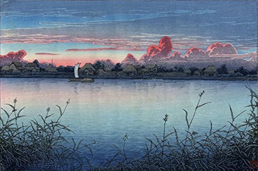 Early Autumn Light 版画 Amazon.com: Japanese Art Print - Urayasu in Early Autumn by